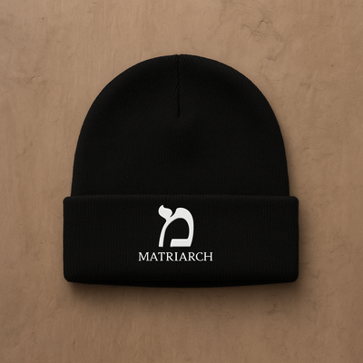 Matriarch Café Black Beanie – Mem Embroidery