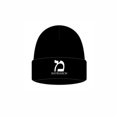 Matriarch Café Black Beanie – Mem Embroidery