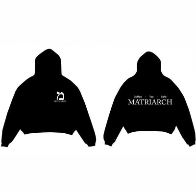 Matriarch Café Black Hoodie – Mem Front Print