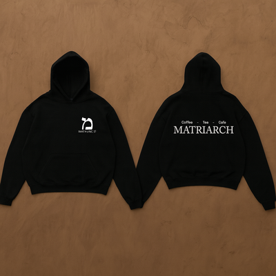 Matriarch Café Black Hoodie – Mem Front Print